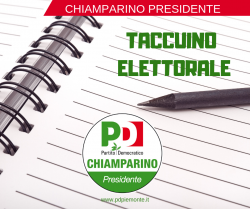 agenda elettorale candidati pd regionali ed europee