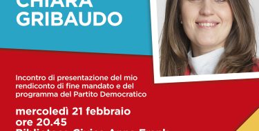 21/02 Borgo San Dalmazzo. Incontro con Chiara Gribaudo