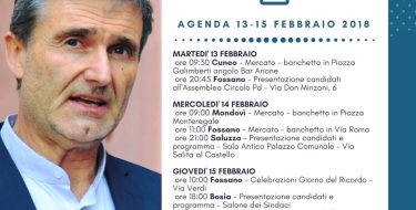 13-16/02 – Agenda elettorale di Mino Taricco