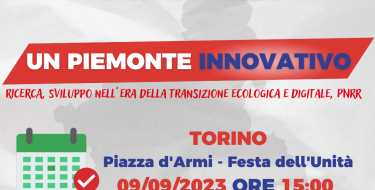 Conferenza programmatica – PIEMONTE INNOVATIVO 9 settembre