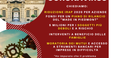 CORONAVIRUS, GRUPPO PD: “CIRIO CI ASCOLTI. LE NOSTRE PROPOSTE PER IL PIEMONTE”