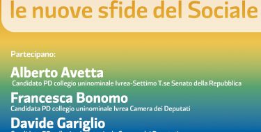15/02 San Giorgio Canavese. “L’associazionismo e le nuove sfide del Sociale”, con Avetta, Bonomo, Gariglio, Mattiello