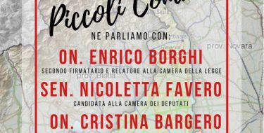 16/02 Borgosesia. Incontro “Legge Piccoli Comuni” con Borghi, Favero, Bargero