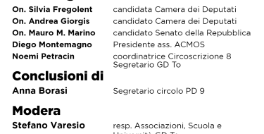 27/02 Torino. “Giovani e indipendenza. Tra coabitazioni solidali e politiche per l’autonomia”. Con Fregolent, Giorgis, Marino