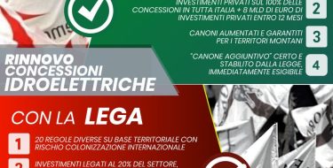 Rinnovo concessioni idroelettriche: le proposte del PD