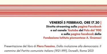 05/02 – ore 17,30 – Presentazione Dalla rivoluzione alla democrazia Il cammino del Partito comunista italiano 