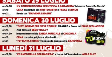 Festa de l’Unit&agrave; della Fagnana di Pray (29-31 luglio 2017)