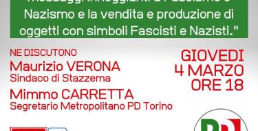 04/03 ore 18 – PD Torino  – Il progetto di Legge contro la propaganda e la diffusione di messaggi inneggianti a fascismo e nazismo