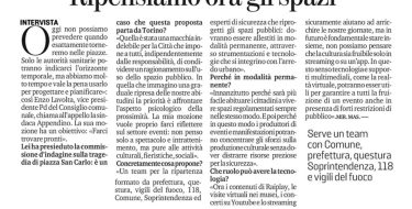 LAVOLTA: “Non sprechiamo tempo. Ripensiamo ora gli spazi”