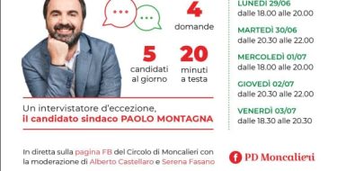 &ldquo;RED CARPET WEEK&rdquo; PER IL PD MONCALIERESE: I CANDIDATI SI PRESENTANO (29 giugno / 3 luglio 2020)
